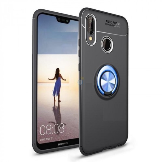 CAPA SILICONE AUTO FOCUS COM ANEL DE DEDO APPLE IPHONE X PRETO